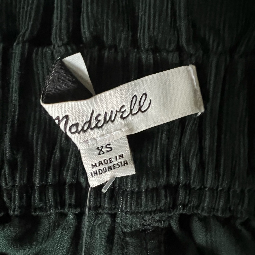 NWOT Madewell Corduroy Pull-On Wide-Leg Crop Pants - Emerald Green XS - Picture 7 of 7